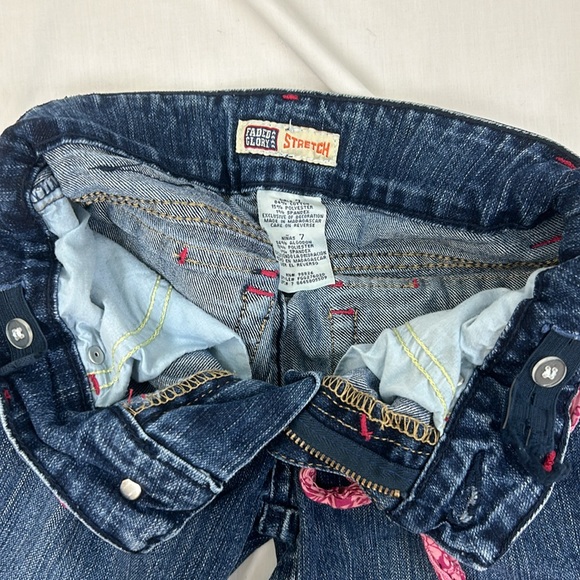 Bundle of 2 Girl Blue Jean Shorts Size 7 ~ Bobby Jack Faded Glory - Picture 8 of 14